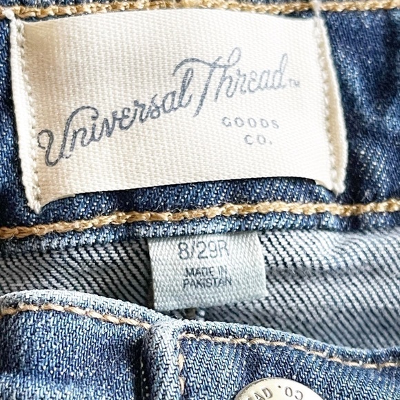 Universal Thread High Rise Straight Blue Denim Jeans 8 - Picture 6 of 11